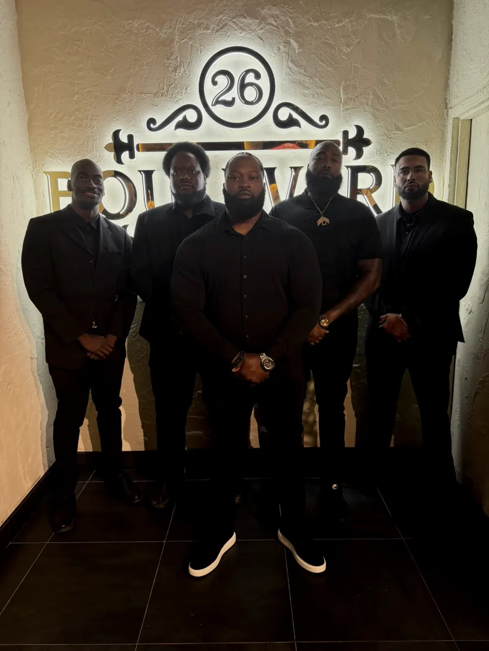 The crew at a venue.